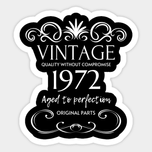 Vintage 1972 - Birthday Gift For Men Sticker